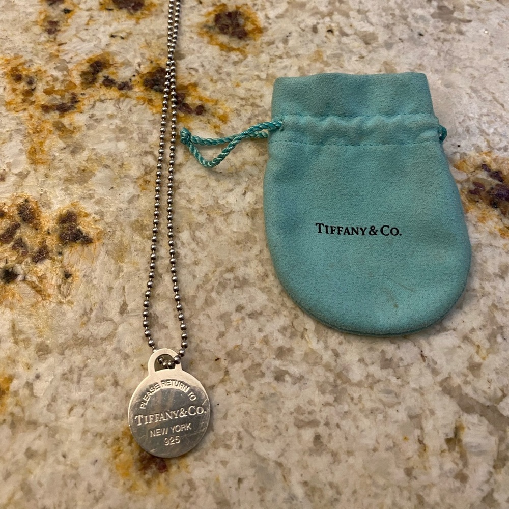 Authentic Sterling Silver Return to Tiffany Charm Necklace